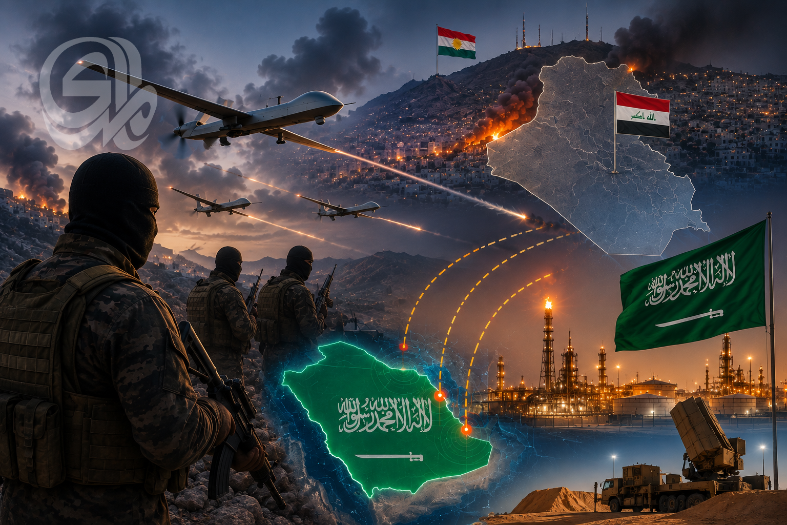 السعودية تتهم فصائل عراقية.. والمسيرات تضرب السليمانية